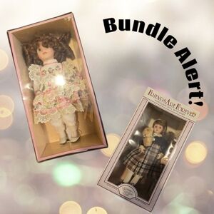 Bundle of 2 Vintage Porcelain Dolls – Limited & Special Editions NWT